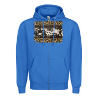 True Royal leopard cowhide pattern background Zipper Hoodie - Jasminsmagicworld