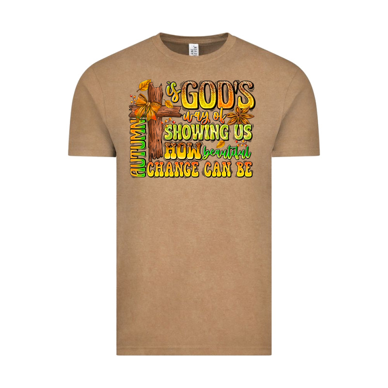 Autumn Is God's Way Of Showing Us How Beautiful Ch Vintage Tee by CowhideDigitalArt | Teevron