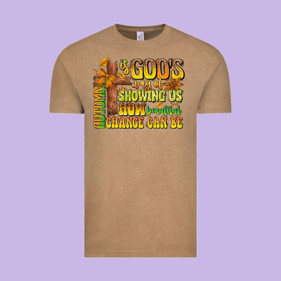 Autumn Is God's Way Of Showing Us How Beautiful Ch Vintage Tee Designed By Cowhidedigitalart