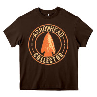Chocolate Brown arrowhead collector essential Heavy Core Tee - linhVisuals
