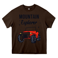 Chocolate Brown mountain explorer Heavy Core Tee - linhVisuals