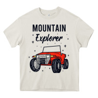 Cream mountain explorer Heavy Core Tee - linhVisuals