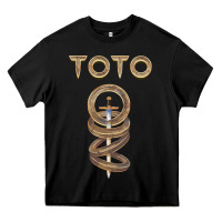 Black TOTO ROCK Heavy Core Tee - linhVisuals