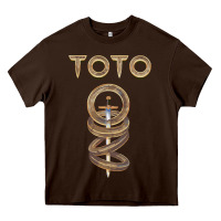 Chocolate Brown TOTO ROCK Heavy Core Tee - linhVisuals