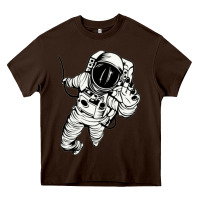 Chocolate Brown astronaut in the space Heavy Core Tee - linhVisuals