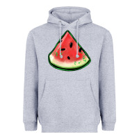 Heather Grey watermelon sliece Heavyweight Hoodie - Jasminsmagicworld