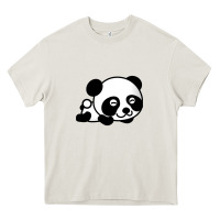 Cream baby panda bear Heavy Core Tee - linhVisuals