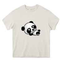 Cream baby panda bear Heavy Core Tee - linhVisuals