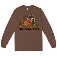 Chestnut Peace Love T Rex Long Sleeve Tee - LillyAllenDesigns