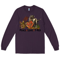 Plum Peace Love T Rex Long Sleeve Tee - LillyAllenDesigns