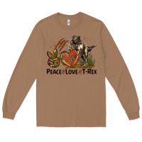 Toasted Coconut Peace Love T Rex Long Sleeve Tee - LillyAllenDesigns