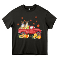 Asphalt basenji pumpkin truck fall leaf thanksgiving halloween Heavy Core Tee - linhVisuals