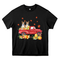 Black basenji pumpkin truck fall leaf thanksgiving halloween Heavy Core Tee - linhVisuals