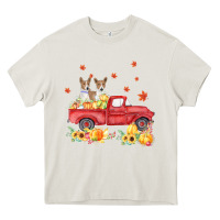 Cream basenji pumpkin truck fall leaf thanksgiving halloween Heavy Core Tee - linhVisuals