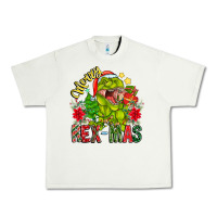 Pistachio Merry Rexmas Urban Heavy Tee - CowhideDigitalArt