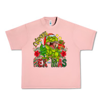 Salmon Merry Rexmas Urban Heavy Tee - CowhideDigitalArt