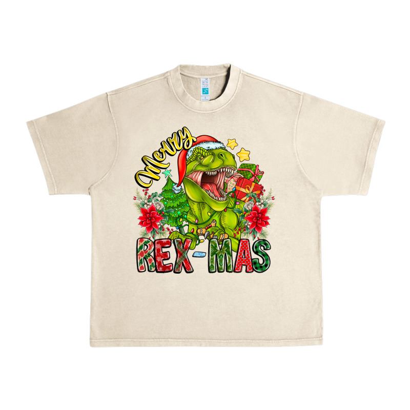 Merry Rexmas Urban Heavy Tee by CowhideDigitalArt | Teevron