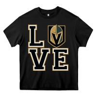 Black the love golden knight Heavy Core Tee - linhVisuals