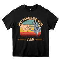 Black best weimaraner mom ever mom gift mother's day Heavy Core Tee - linhVisuals