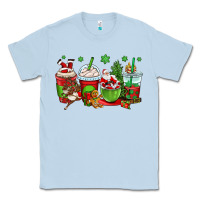 Dusty Blue christmas santa claus coffee cups Classic Tee - OliviaCreatesArt