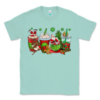 Seafoam christmas santa claus coffee cups Classic Tee - OliviaCreatesArt