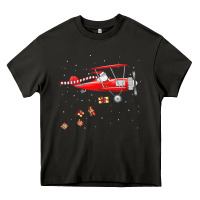 Asphalt christmas santa claus pilot flying airplane gift tee Heavy Core Tee - linhVisuals