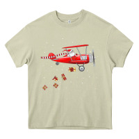 Mossy christmas santa claus pilot flying airplane gift tee Heavy Core Tee - linhVisuals