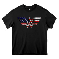 Black Wonder woman american flag Heavy Core Tee - linhVisuals