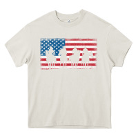 Cowboy Patriotic American Flag 4th Of July Gift Tee Heavy Core Tee | Teevron