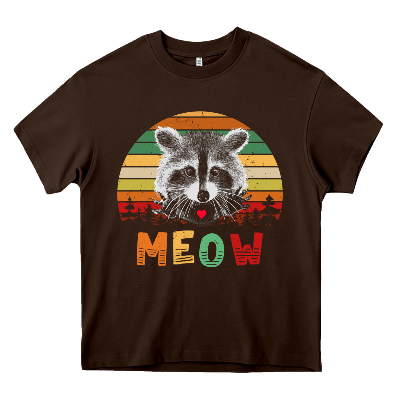 Funny Vintage Raccoon Meow Raccoon Lovers Heavy Core Tee by linhVisuals | Teevron