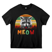 Black funny vintage raccoon meow raccoon lovers Heavy Core Tee - linhVisuals