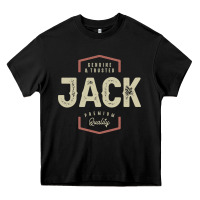 Black Genuine Jack Funny Personalized Name Heavy Core Tee - linhVisuals