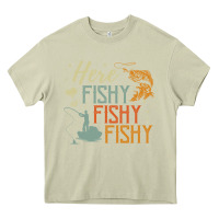 Mossy here fishy fishy fishy fishing lovers gifts Heavy Core Tee - linhVisuals