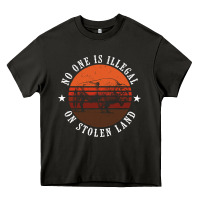Asphalt no one is illegal on stolen land 4th of july bison Heavy Core Tee - linhVisuals