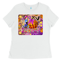 White 1st Halloween Ladies Tee - CowhideDigitalArt
