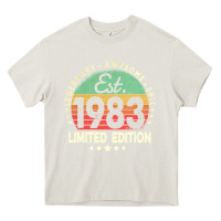 Cream est. 1983 vintage 1983 limited edition 39th birthday retro pullover ho Heavy Core Tee - linhVisuals