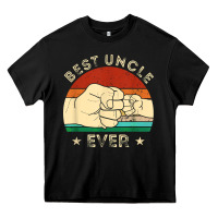 Black vintage best uncle ever fist bump funny uncle fathers day Heavy Core Tee - linhVisuals
