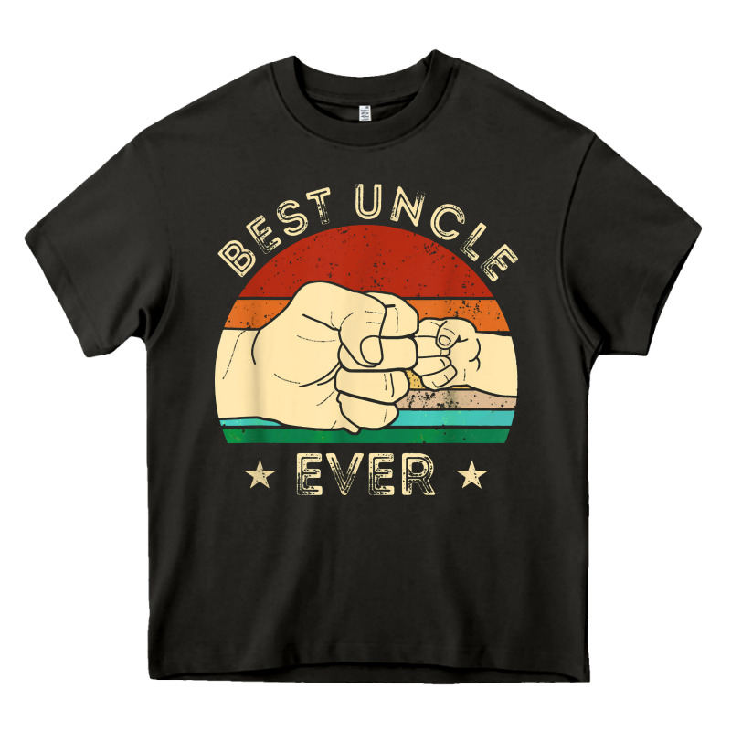 Vintage Best Uncle Ever Fist Bump Funny Uncle Fathers Day Heavy Core Tee by linhVisuals | Teevron