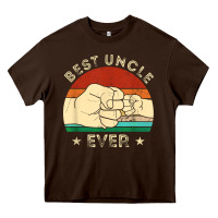 Chocolate Brown vintage best uncle ever fist bump funny uncle fathers day Heavy Core Tee - linhVisuals