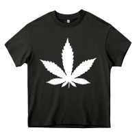 Asphalt weed leaf in a pocket marijuana cannabis Heavy Core Tee - linhVisuals