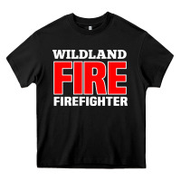 Black wildland fire rescue department firefighters firemen uniform Heavy Core Tee - linhVisuals