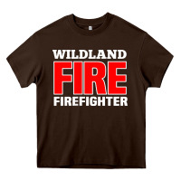 Chocolate Brown wildland fire rescue department firefighters firemen uniform Heavy Core Tee - linhVisuals