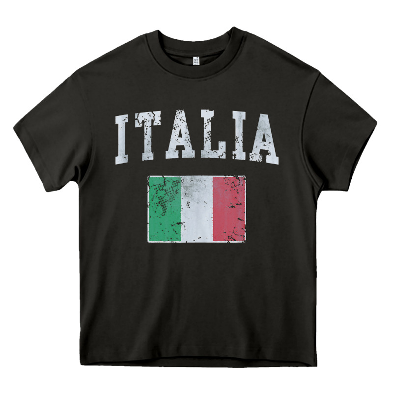 Vintage Italia Italian Flag Italy Italiano Heavy Core Tee by linhVisuals | Teevron