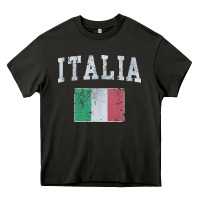 Vintage Italia Italian Flag Italy Italiano Heavy Core Tee | Teevron