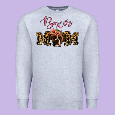 Boxer Mom Premium Sweatshirt Designed By Jasminsmagicworld