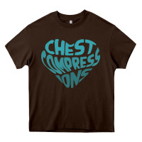 Chocolate Brown doctor mike merch chest compressions Heavy Core Tee - linhVisuals