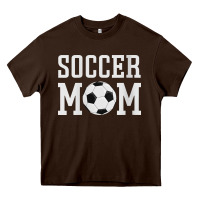 Chocolate Brown womens soccer mama soccer mom Heavy Core Tee - linhVisuals