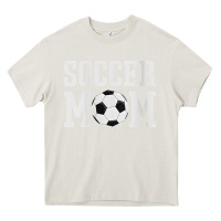 Cream womens soccer mama soccer mom Heavy Core Tee - linhVisuals