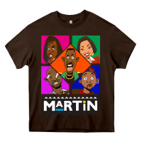Chocolate Brown Martin TV Show Heavy Core Tee - linhVisuals