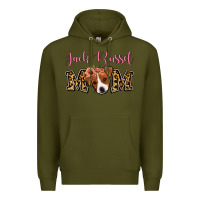 Army Green Jack Russel Mom Premium Hoodie - Jasminsmagicworld